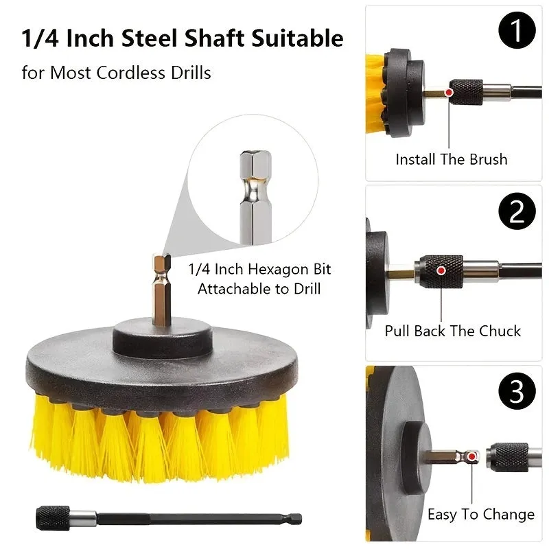 Power Scrubber Drill Brush Set - 7pcs Kit for Cleaning