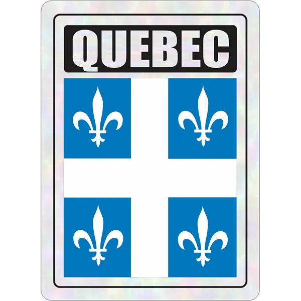 Quebec Prismatic Hologram Car Decal Sticker