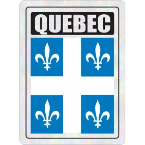 Quebec Prismatic Hologram Car Decal Sticker