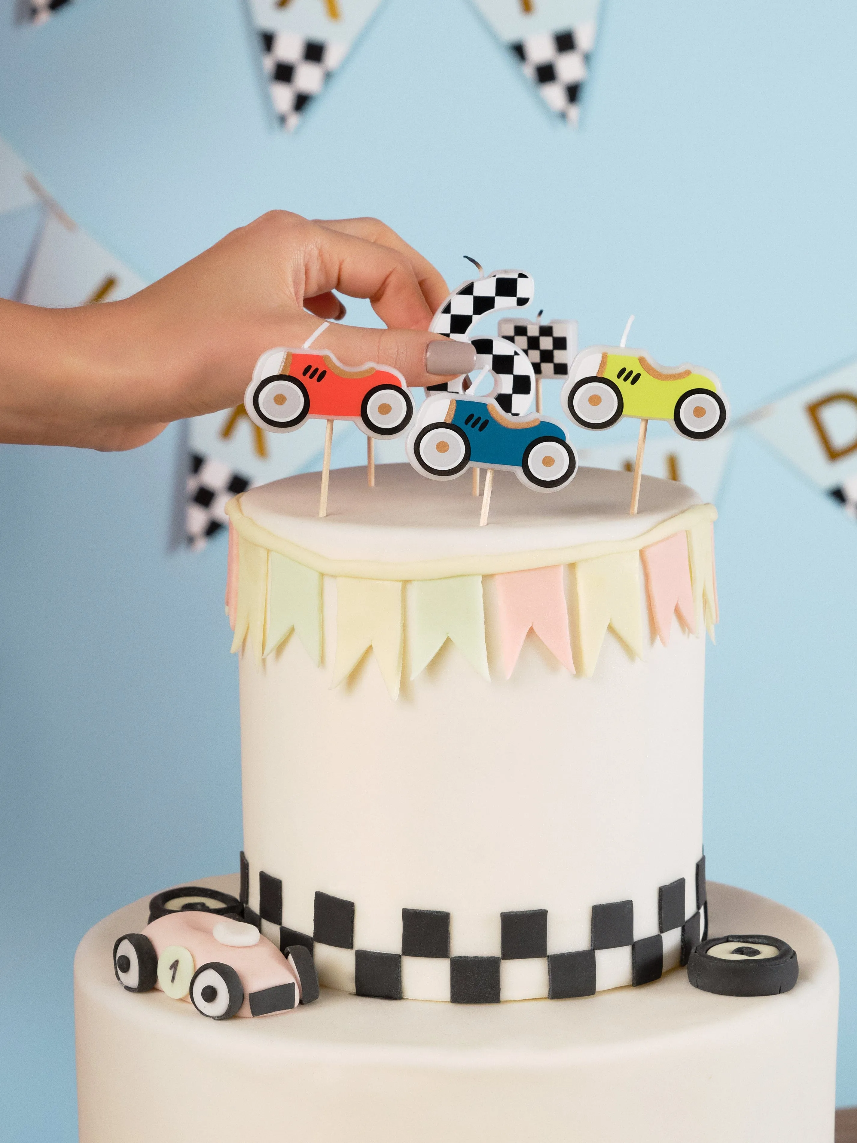 Racing Car Birthday Candles (5 Pack)