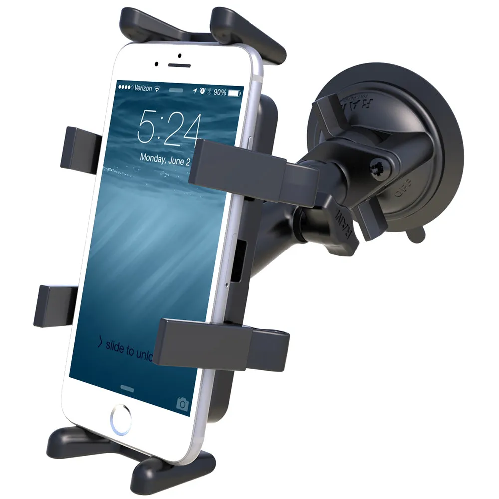 RAM Mount Universal Finger Grip Holder Suction Cup Mount [RAM-B-166-UN4U]