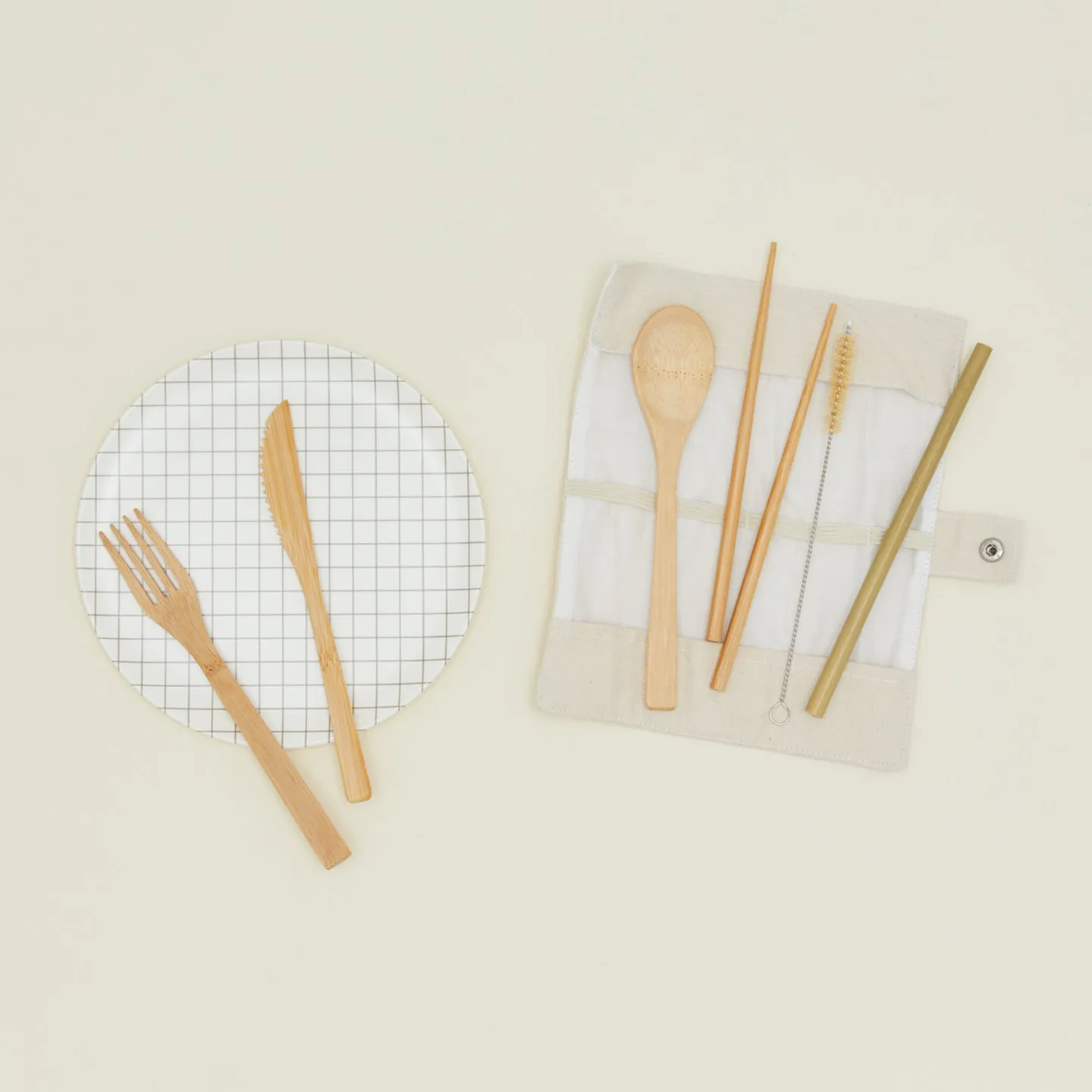 Reuseable Bamboo Cutlery Set