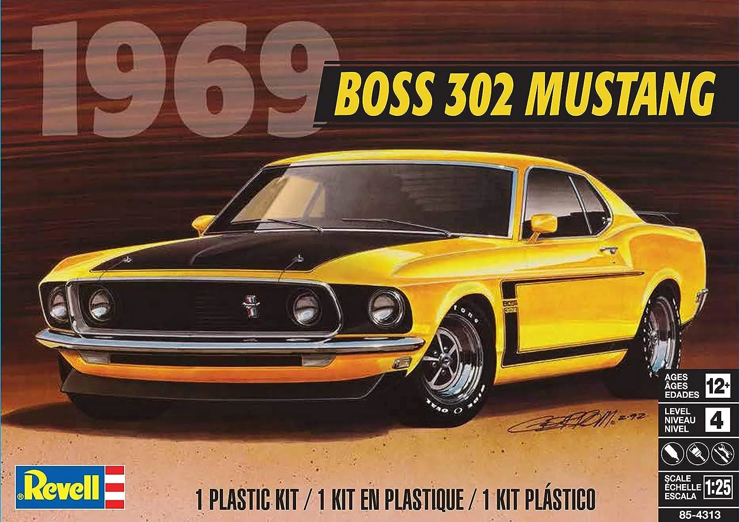 Revell 1969 Ford Boss 302 Mustang 1/25 Model Kit