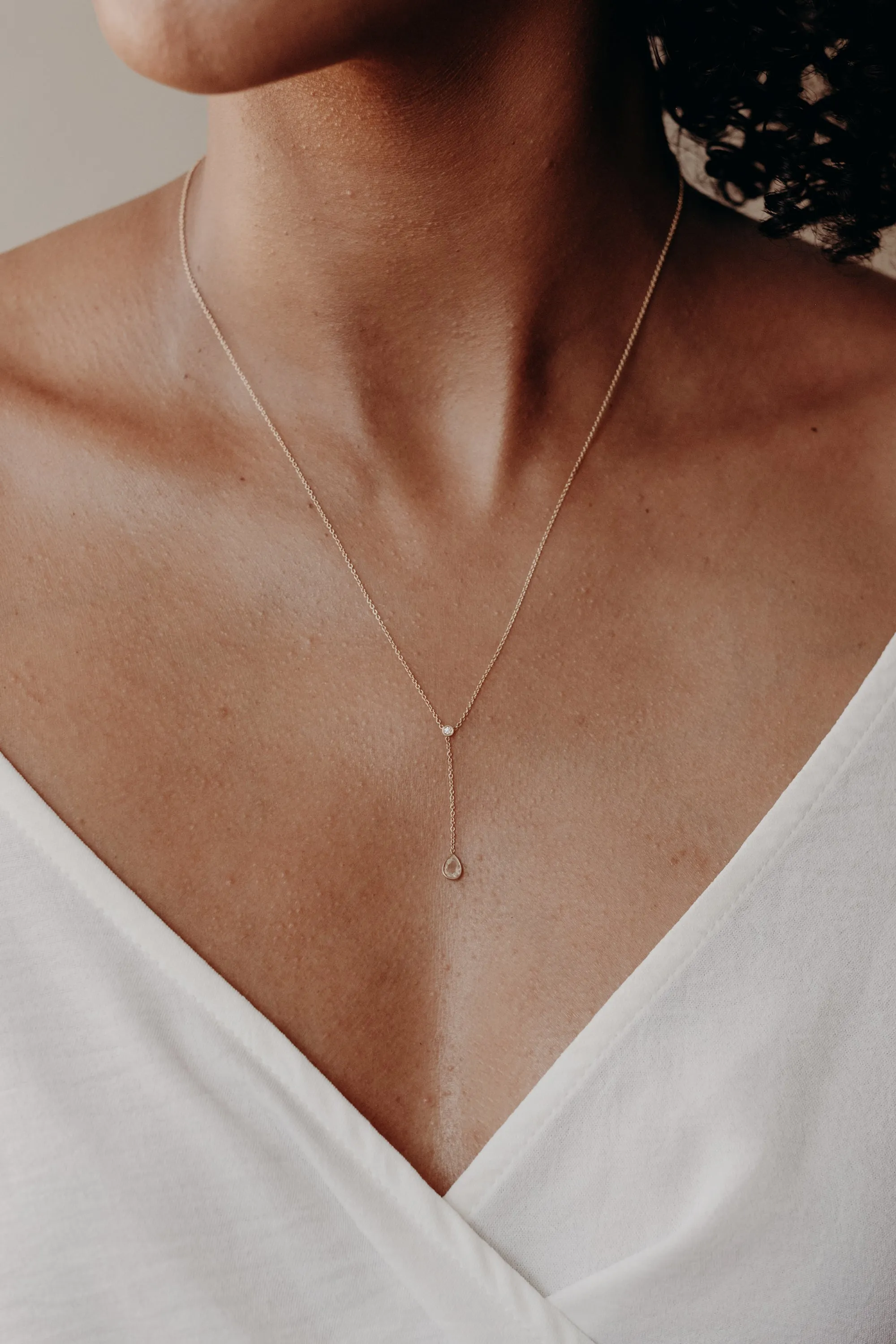 Rose Cut Diamond Lariat No. 2317