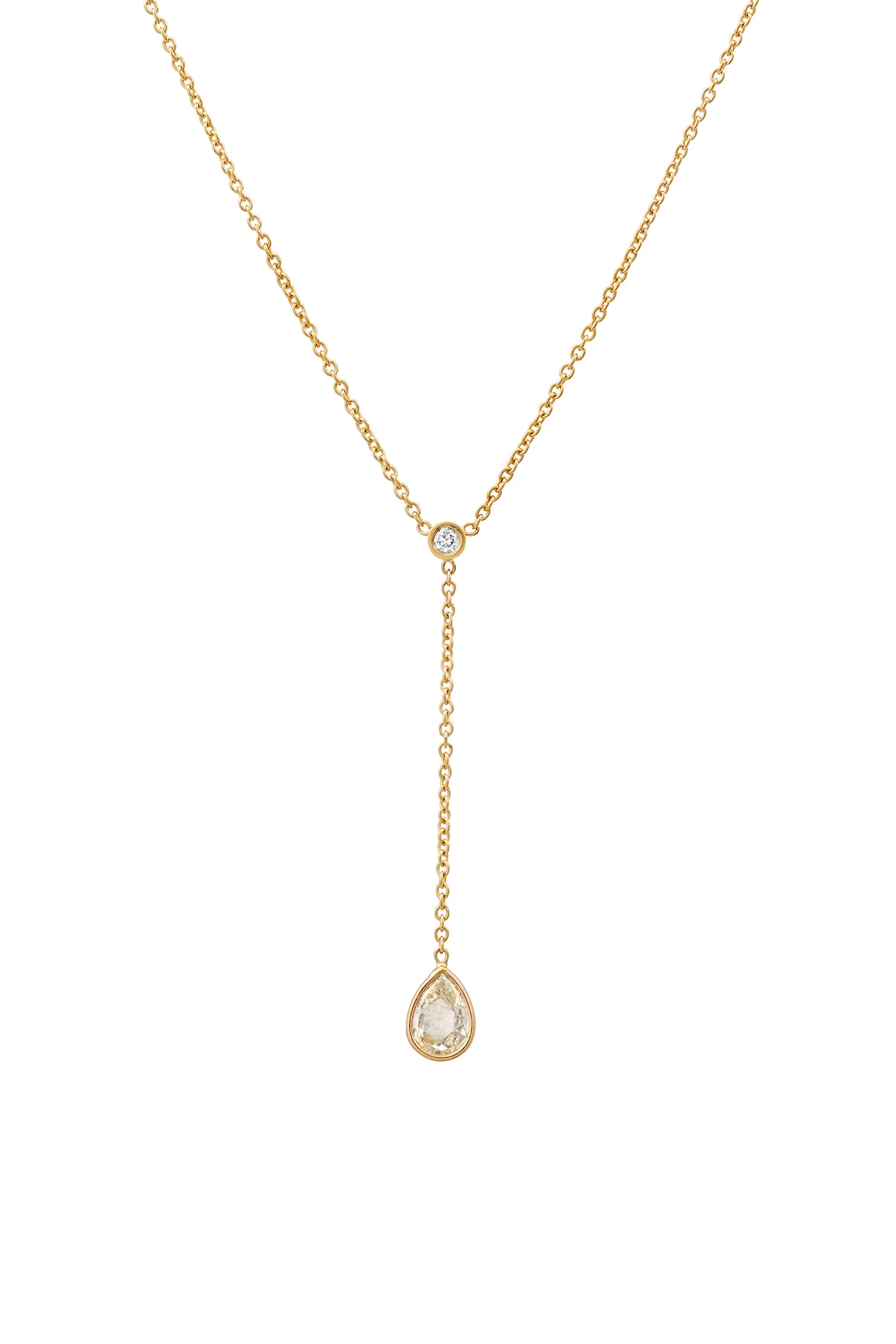 Rose Cut Diamond Lariat No. 2317