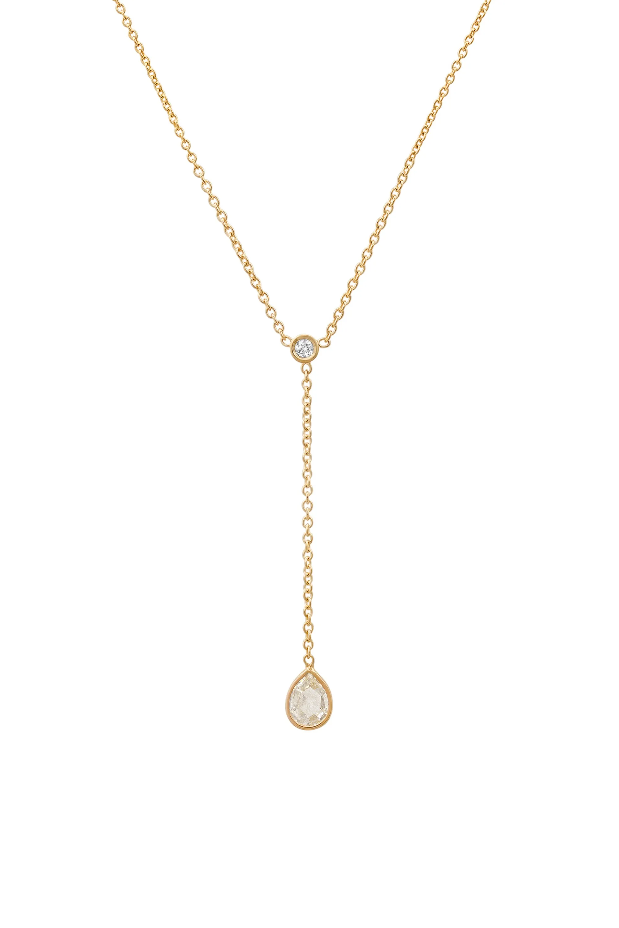 Rose Cut Diamond Lariat No. 2324