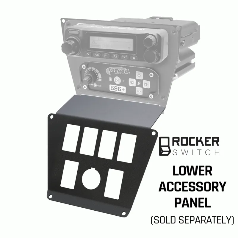 Rugged Radios Polaris RZR PRO XP, RZR Turbo R, and RZR PRO R Dash Mount Radio and Intercom - Rugged Radios GMR25