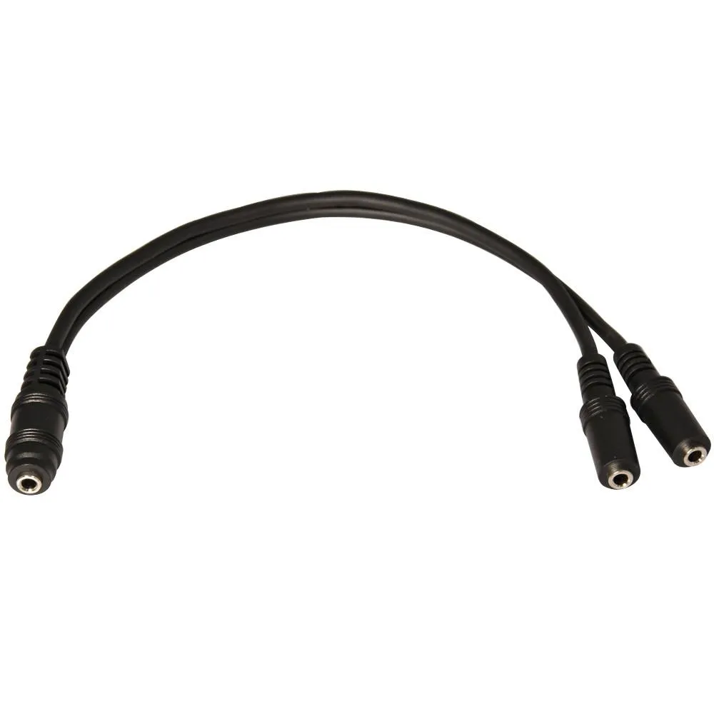 SA-Y20 - 9 Inch 3.5mm Stereo Female to Dual 3.5mm Female Splitter Cable