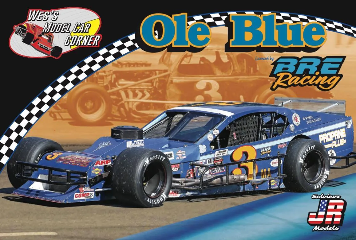 Salvinos JR Wes's 10003 Ole Blue BRE Racing Modified Race Car 1/25 Model Kit