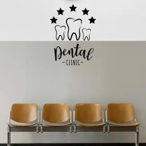 SnappySticker Dental Wall Sticker PVC Vinyl Easy to Stick (27 X 35)