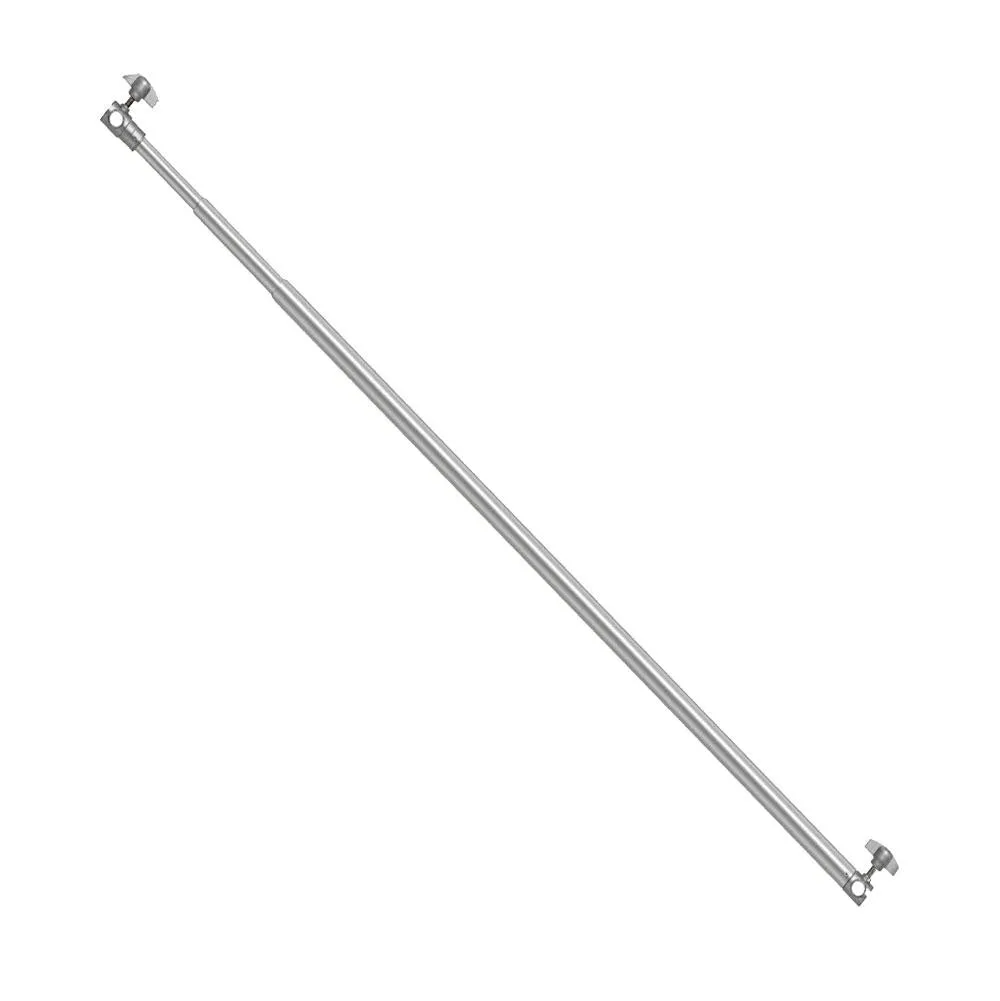 Stainless Steel Backdrop Stand Telescopic Crossbar Rod Pole (128-300cm) - Silver