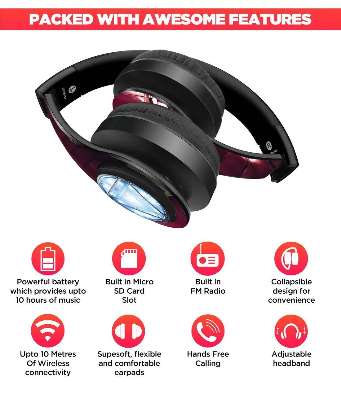 Suit up Ironman - Decibel Wireless On Ear Headphones