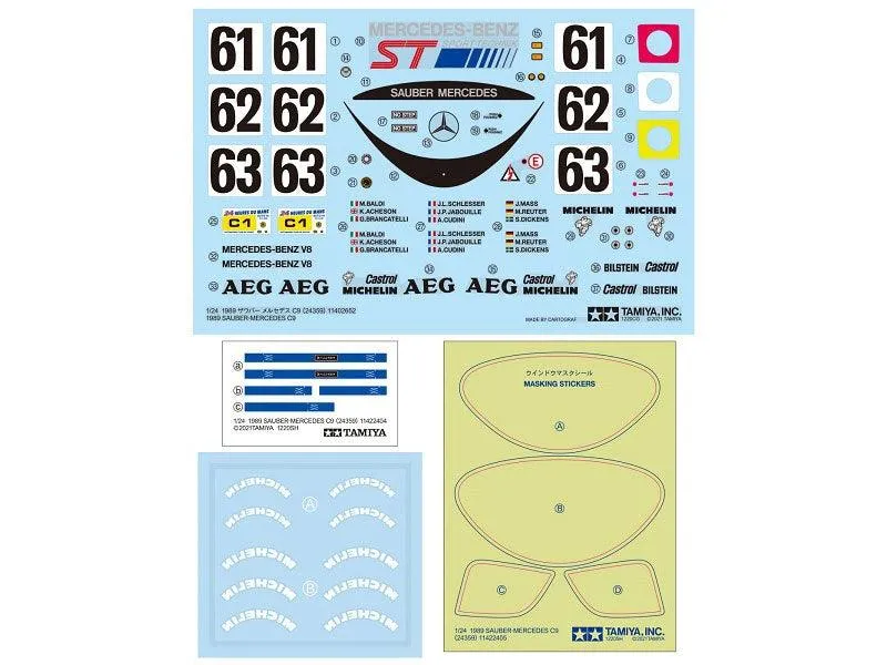 Tamiya 24359 1989 Sauber Mercedes C9 1/24 Model Kit