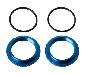 Team Associated 13mm Shock Collars, blue aluminum (ASS91928)