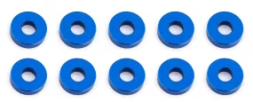 TEAM ASSOCIATED BULKHEAD WASHERS, 7.8X1.0 MM, BLUE ALUMINUM