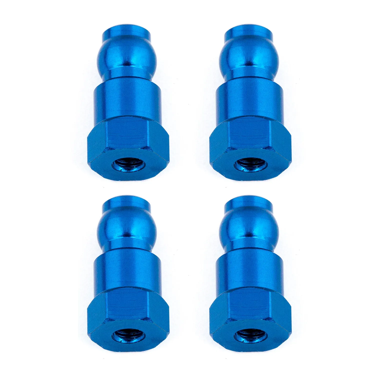 Team Associated Shock Bushings, 14 mm, blue aluminum (ASS91817)