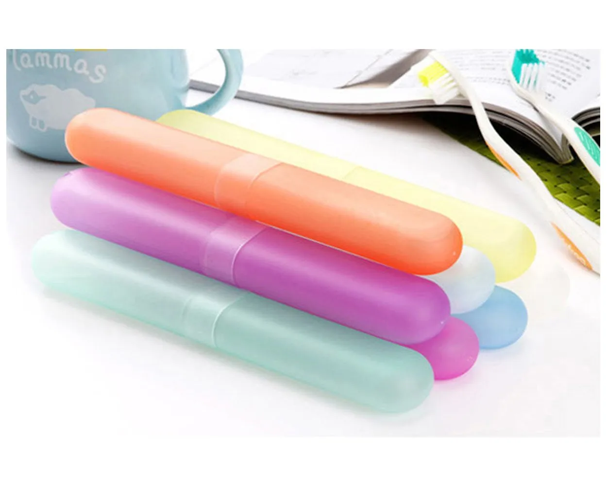 Toothbrush Travel Case 6 Pieces Portable Toothbrush Containers