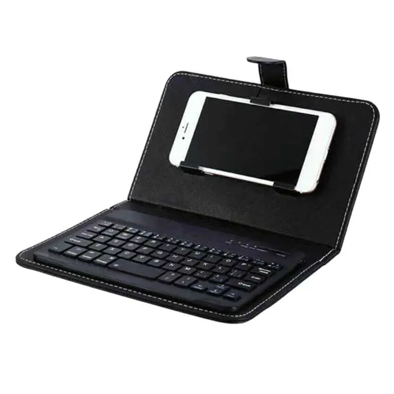 Universal 2-in-1 Phone Keyboard Flip Case with Bluetooth-compatible Keyboard