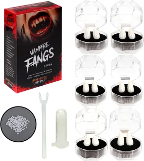 Vampire Fangs False Teeth Cosplay Kit , 6 Pcs