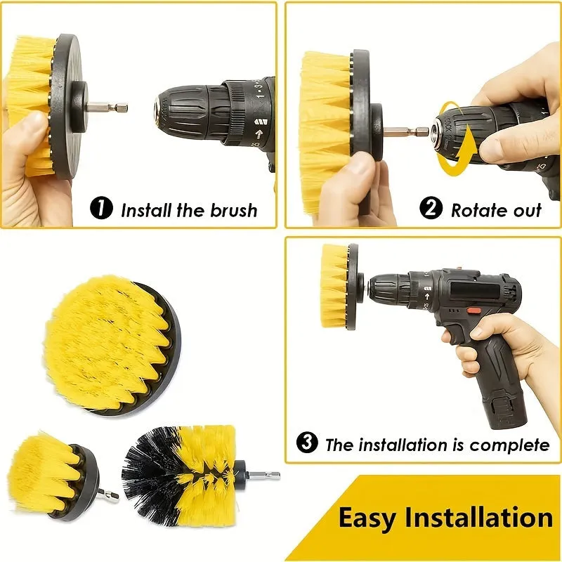 Versatile 3in1 Electric Cleaning Brush Set  Ultimate Cleaning Solution