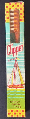 Vintage EMPIRE MADE Junior CLIPPER TOOTHBRUSH MINT in Original Box