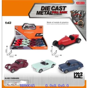 Vintage Metal Die Cast Car Assorted | 1 Pcs