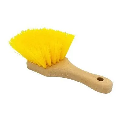 Yellow Stiff Utility Brush - 8 Inch